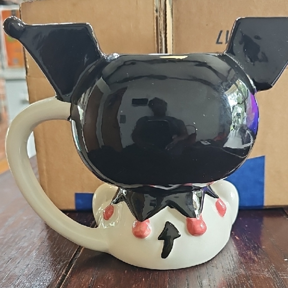 Blue Sky Character Mug with Black and Pink Accents - Picture 4 of 6